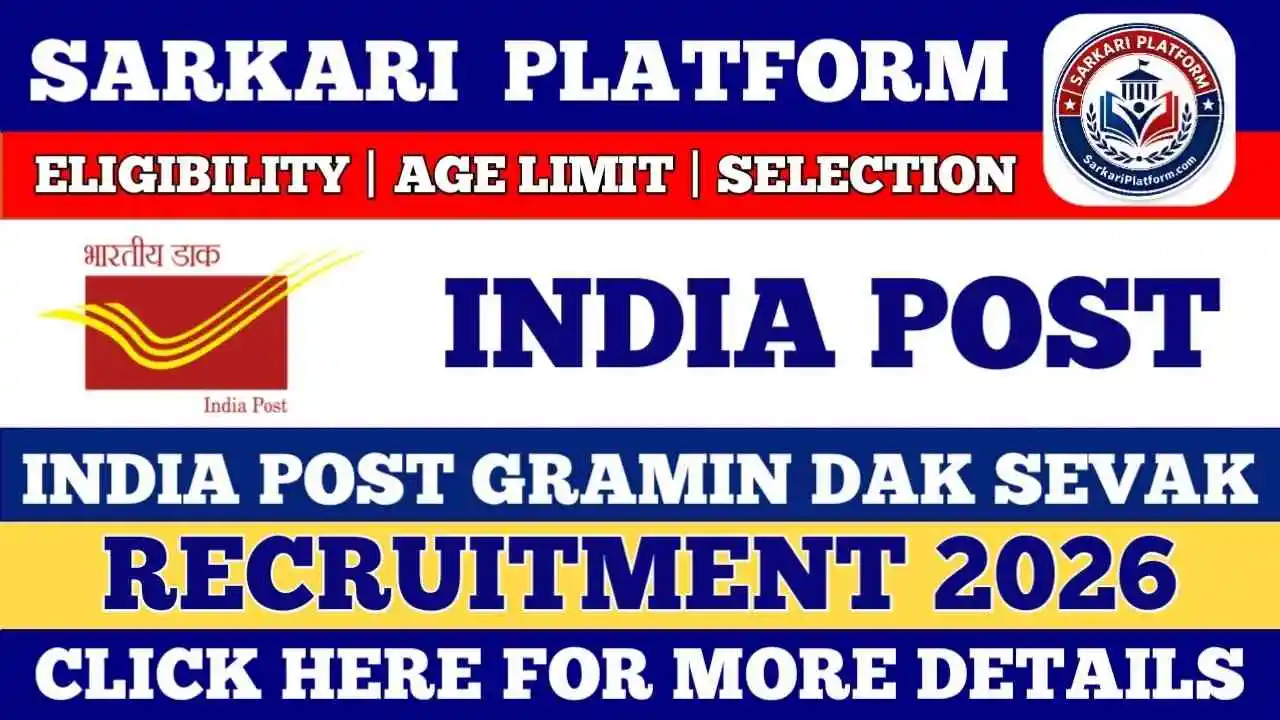 India Post GDS Notification 2026 PDF SarkariPlatform.com